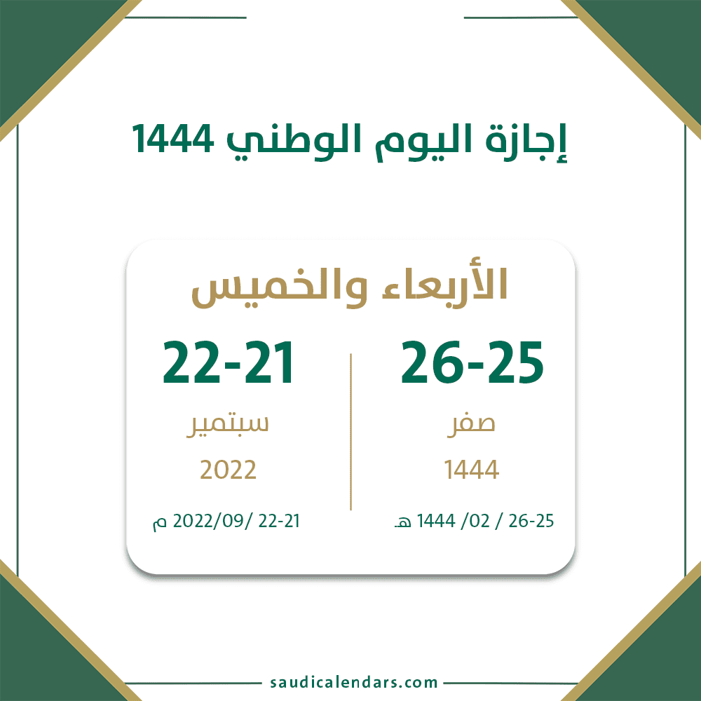 الموارد البشرية تُعلن موعد إجازة اليوم الوطني 92