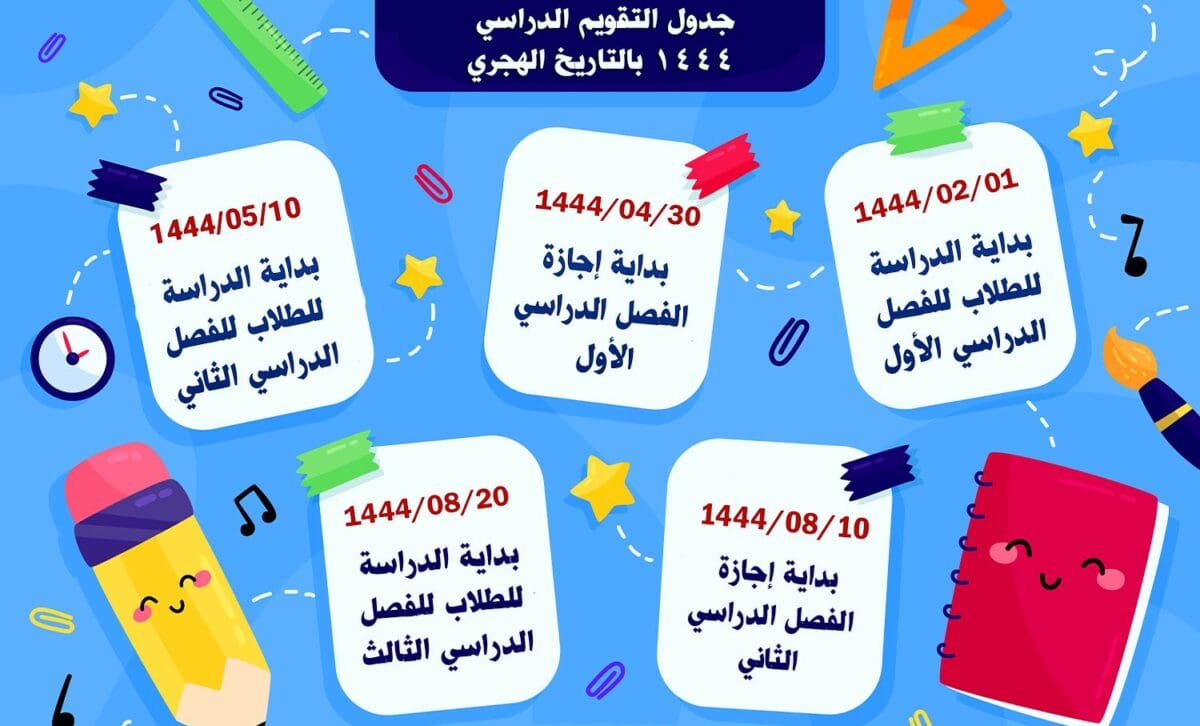 اجازات الترم الثاني 1444 في السعودية: دليلك الشامل