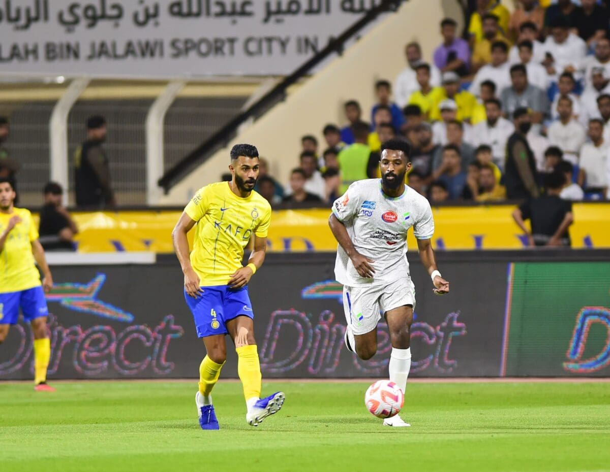 من لقاء الفتح والنصر - مصدر الصورة: حساب نادي الفتح على تويتر