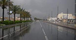 صورة لهطول الأمطار في السعودية